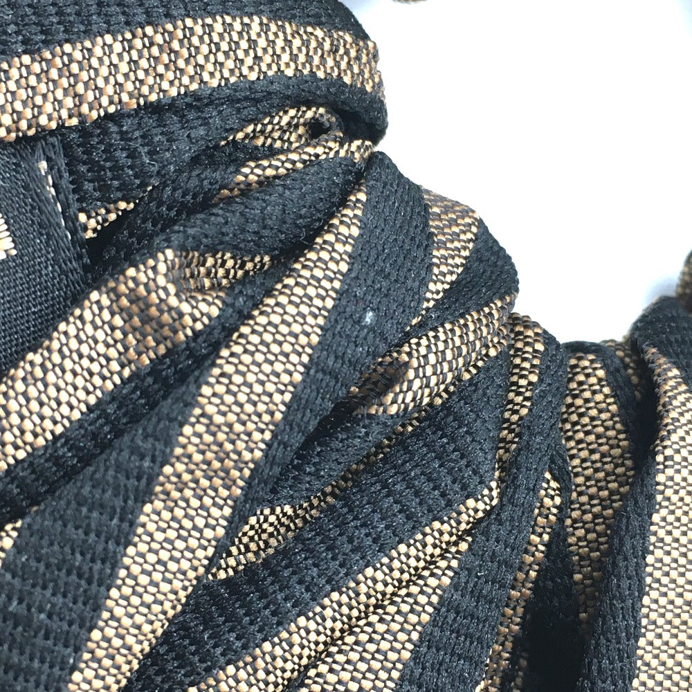 FENDI Pequin Scrunchie Hair Accessory, Hair Tie, Canvas Hair Tie, Women's, Brown, Brown and Black