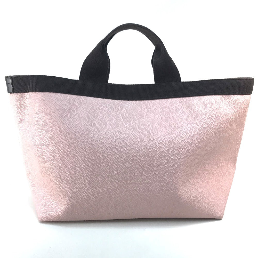 Herve Chapelier 舟型 カバン トートバッグ ハンドバッグ キャンバス レディース ライトピンク×ブラウン