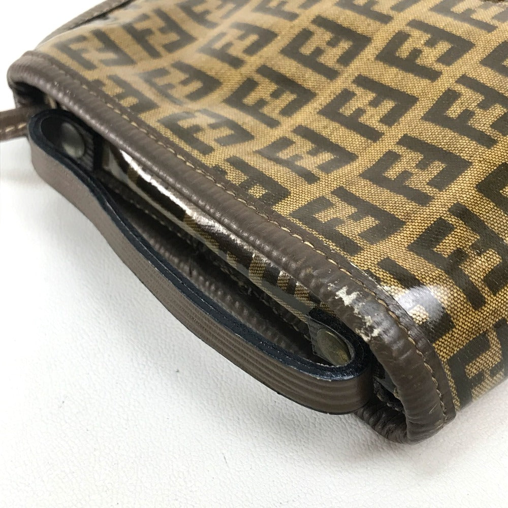 FENDI 斜め掛け FF ズッカ柄 カバン ポシェット ワンショルダー ショルダーバッグ ビニール/レザー レディース - brandshop-reference