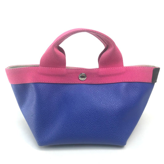 Herve Chapelier Two-Tone Boat-Shaped Mini Handbag, Pt950, Women's, Blue and Pink