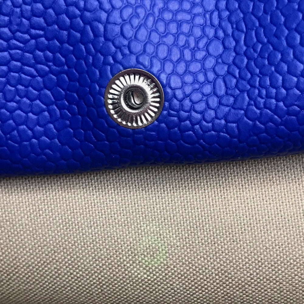 Herve Chapelier バイカラー 舟型 カバン ミニ バッグ ハンドバッグ Pt950 レディース ブルー×ピンク