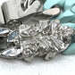 LOUIS VUITTON MP2630 LV Sculpture Chain Bracelet, Ceramic, Women's, Silver, Pastel Green