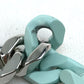 LOUIS VUITTON MP2630 LV Sculpture Chain Bracelet, Ceramic, Women's, Silver, Pastel Green