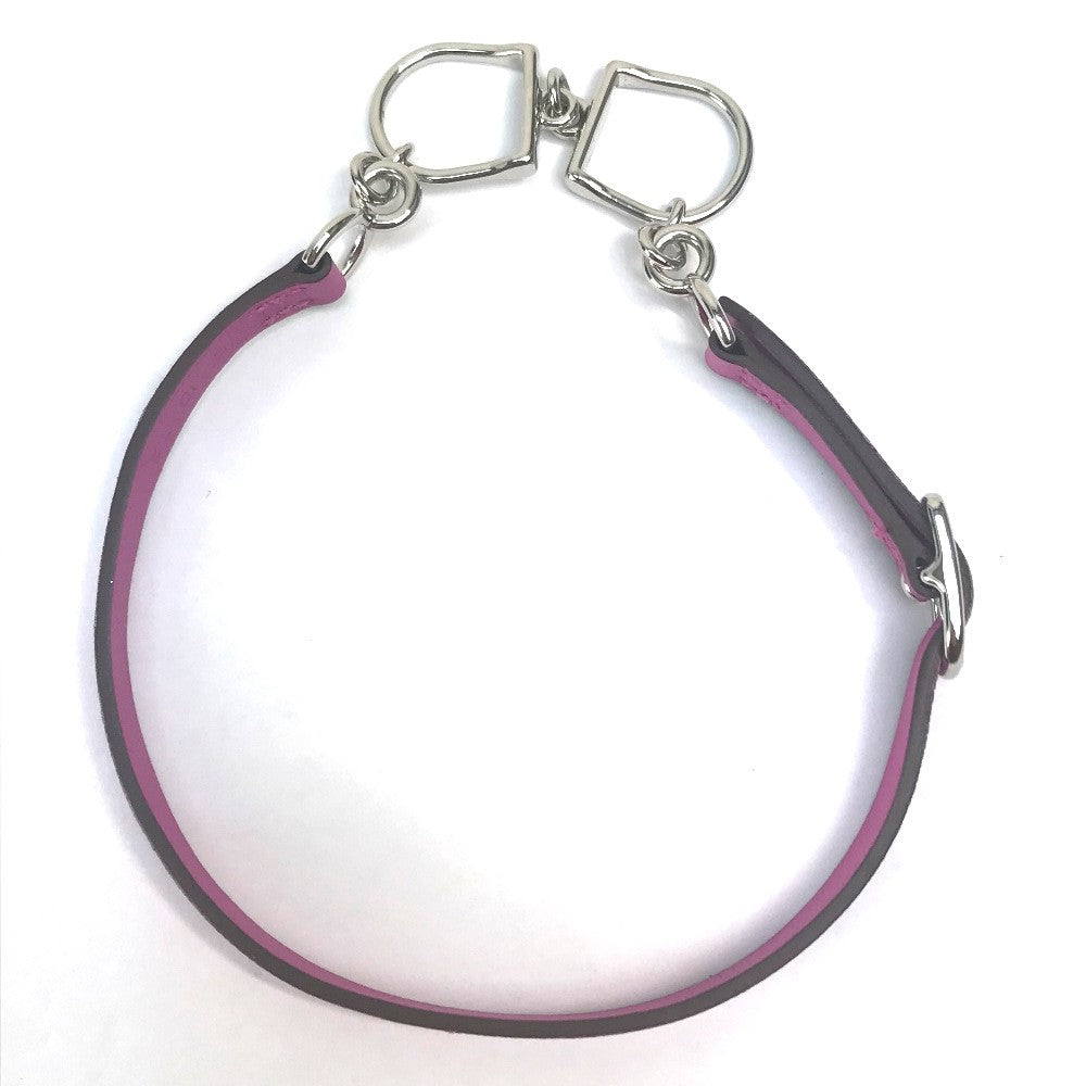 HERMES Etrier Double Tour Double Bracelet in Swift Leather, Purple