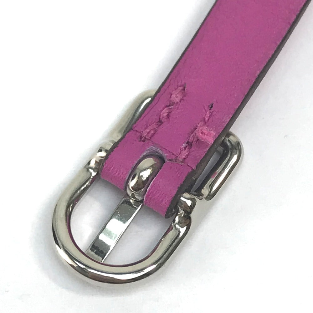 HERMES Etrier Double Tour Double Bracelet in Swift Leather, Purple