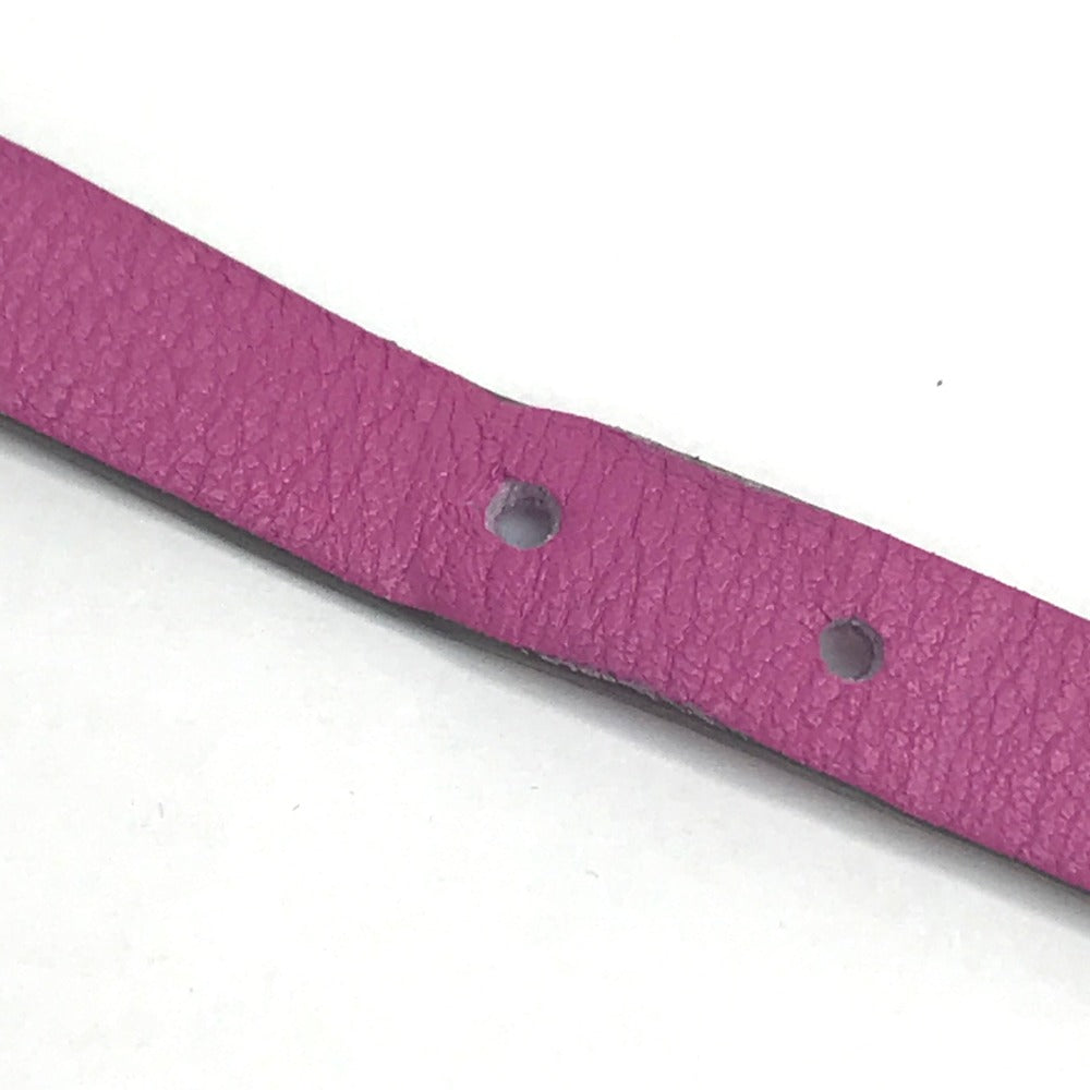 HERMES Etrier Double Tour Double Bracelet in Swift Leather, Purple