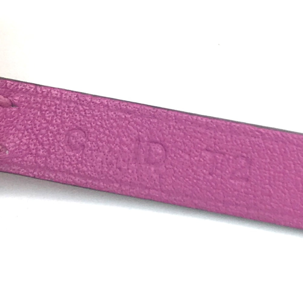 HERMES Etrier Double Tour Double Bracelet in Swift Leather, Purple