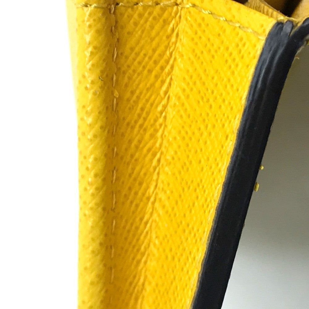 LOUIS VUITTON M42087 Taiga Portefeuille Brazza Long Wallet in Taiga Leather, Men's, Yellow