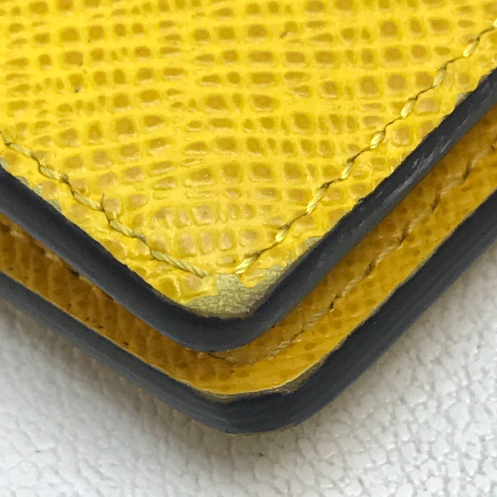 LOUIS VUITTON M42087 Taiga Portefeuille Brazza Long Wallet in Taiga Leather, Men's, Yellow