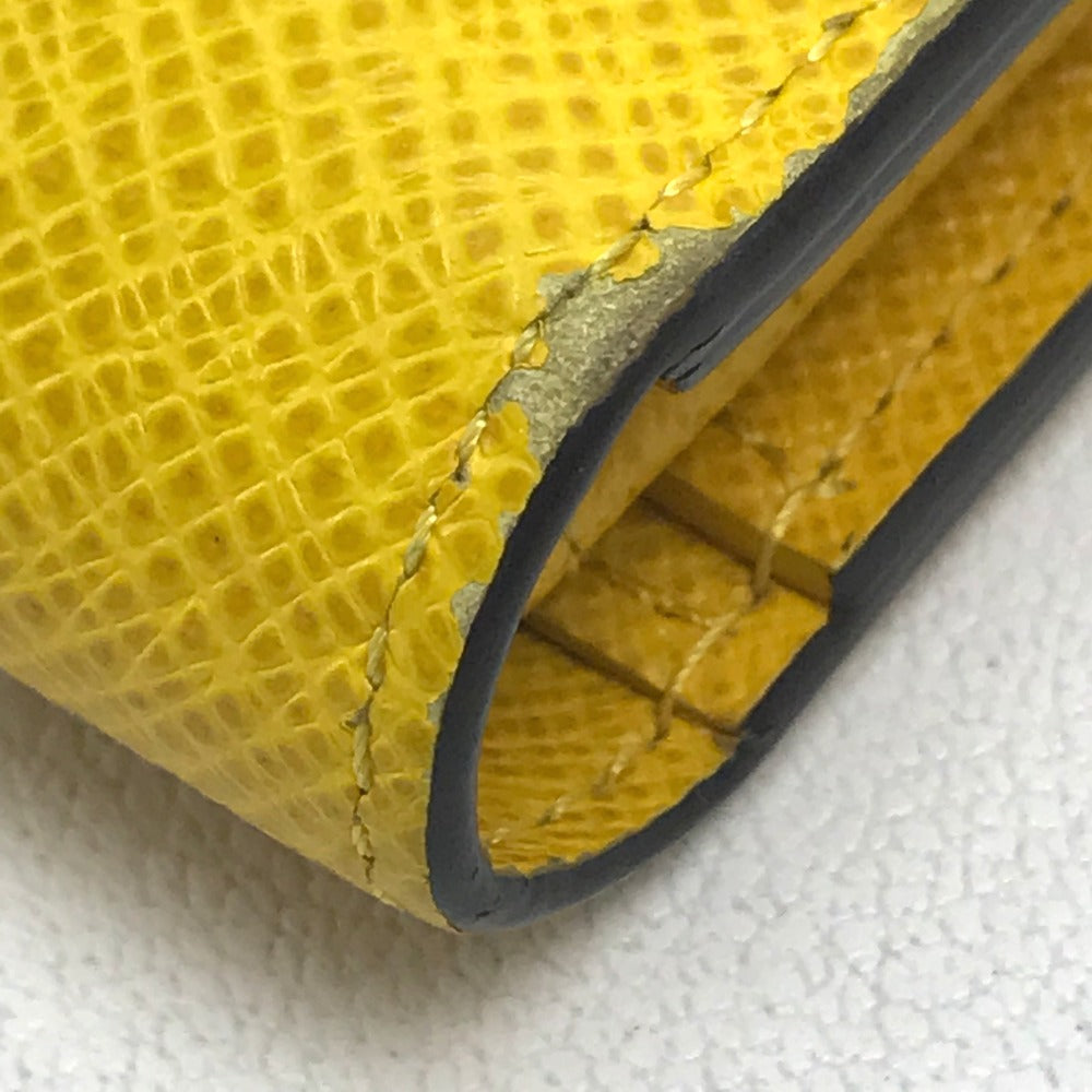 LOUIS VUITTON M42087 Taiga Portefeuille Brazza Long Wallet in Taiga Leather, Men's, Yellow