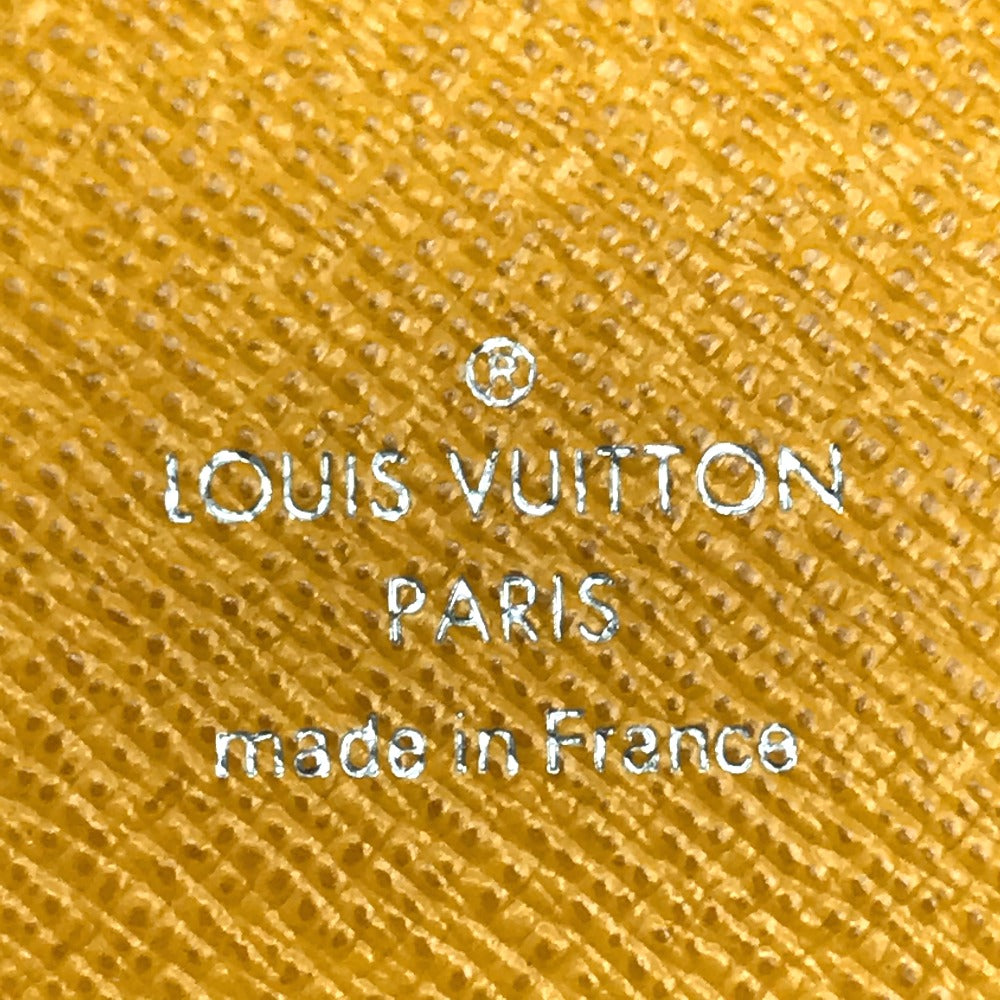 LOUIS VUITTON M42087 Taiga Portefeuille Brazza Long Wallet in Taiga Leather, Men's, Yellow