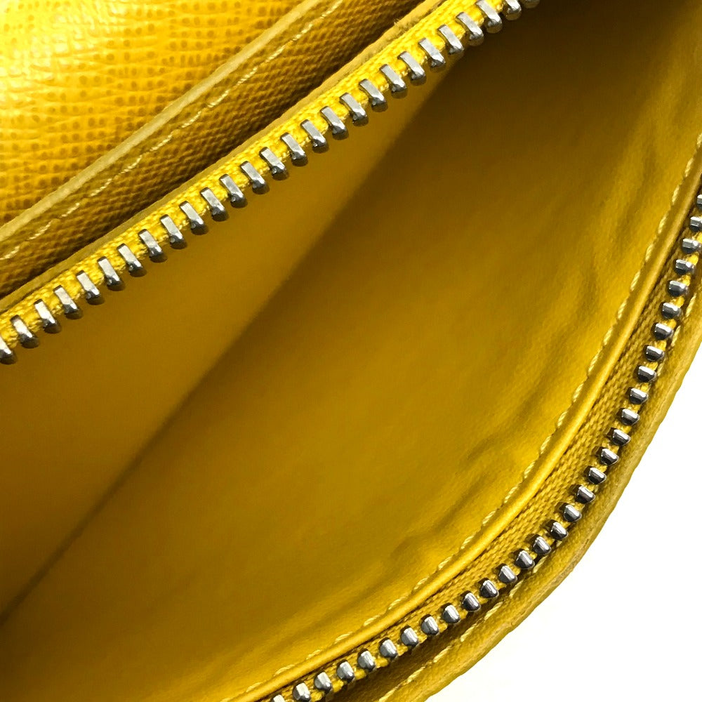 LOUIS VUITTON M42087 Taiga Portefeuille Brazza Long Wallet in Taiga Leather, Men's, Yellow