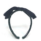 CHANEL Ribbon Hair Accessory Satin Women's Black Black x Dark Green