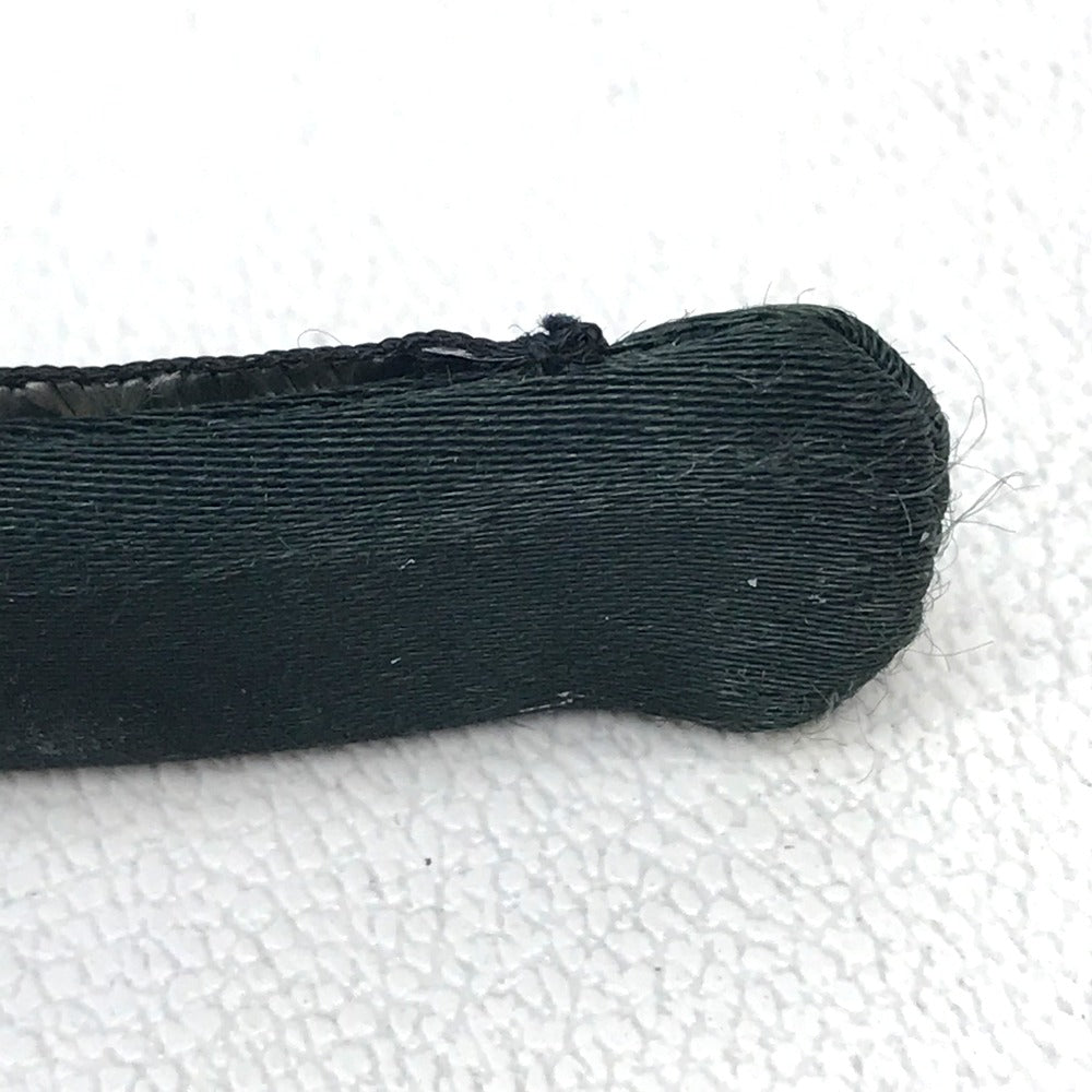 CHANEL Ribbon Hair Accessory Satin Women's Black Black x Dark Green