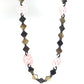 HERMES HAVA Buffalo Horn Necklace for Women in Brown and Light Pink