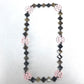 HERMES HAVA Buffalo Horn Necklace for Women in Brown and Light Pink