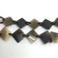 HERMES HAVA Buffalo Horn Necklace for Women in Brown and Light Pink