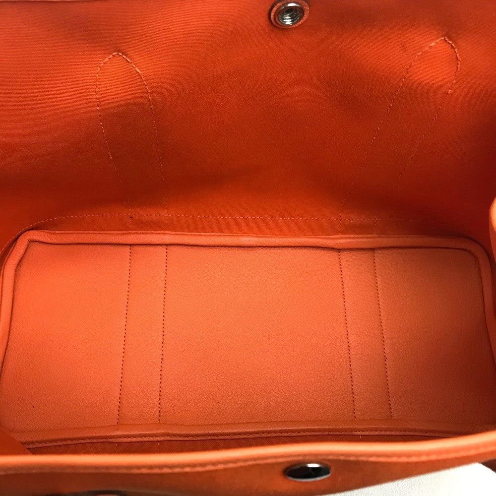 HERMES ガーデンパーティPM ガーデンパーティ PM カバン ショルダーバッグ 肩掛け トートバッグ トワルオフィシェ/レザー レディース フー オレンジ
