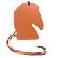 HERMES Samarkand Horse Ornament Charm Chevre Bag for Women, Rose Purple/Orange, Pink Purple/Orange