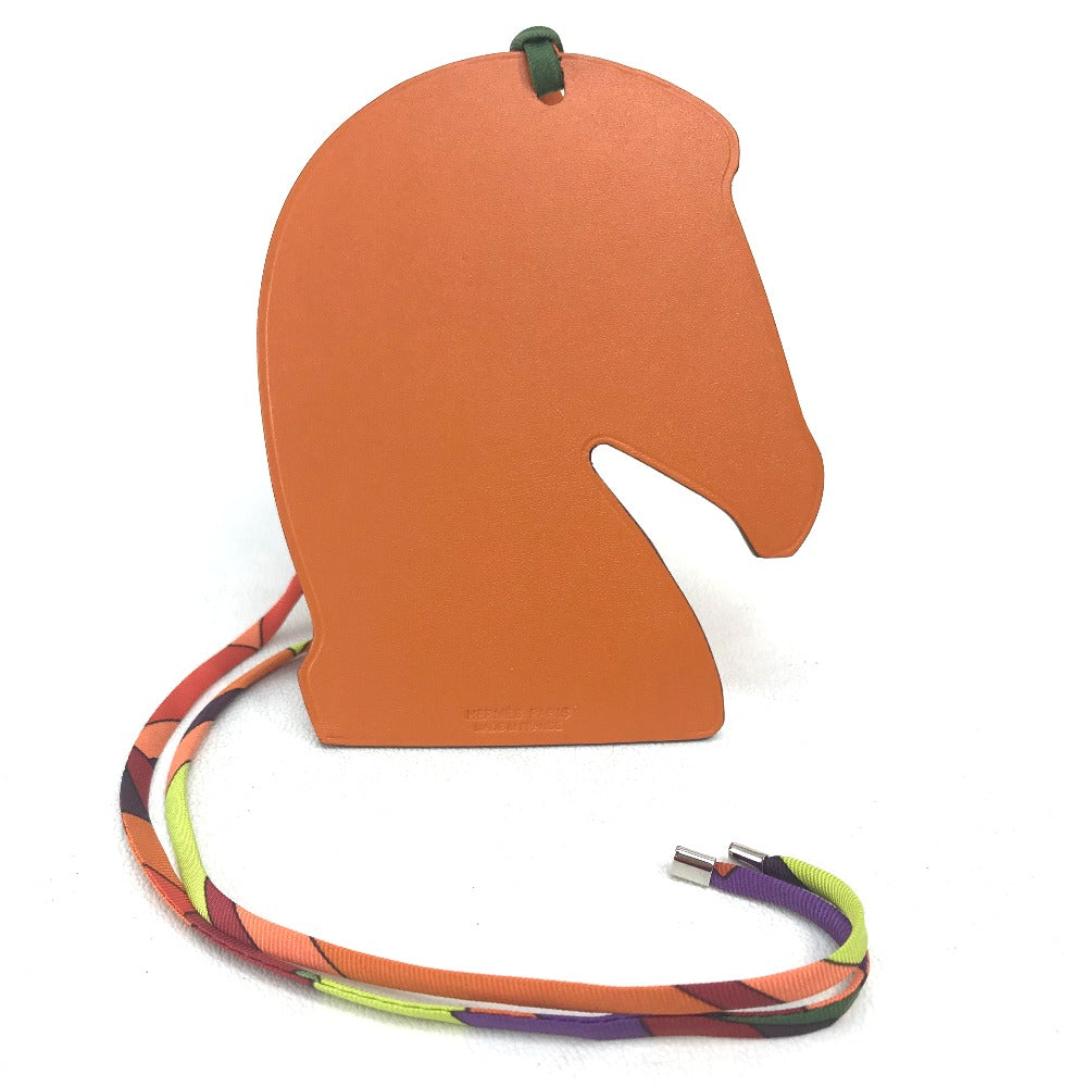 HERMES Samarkand Horse Ornament Charm Chevre Bag for Women, Rose Purple/Orange, Pink Purple/Orange