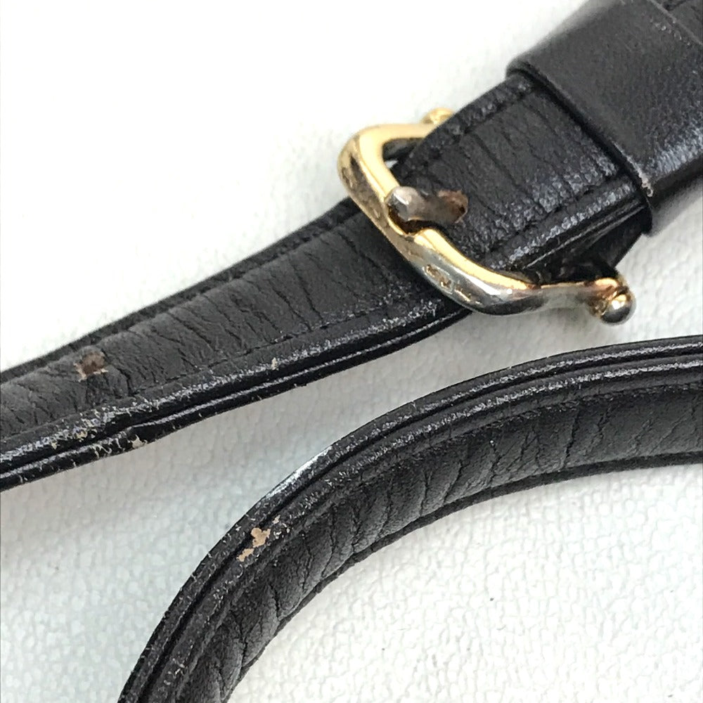 CELINE Carriage Hardware Logo Vintage Shoulder Bag Canvas/Leather Women's Beige/Dark Brown