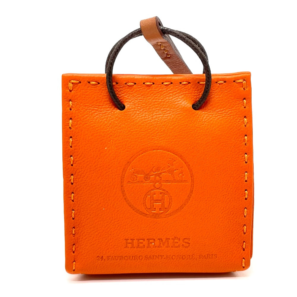 HERMES Shopper Charm Sac Orange Bag Strap Charm Anjou Milo Women's Hu Orange