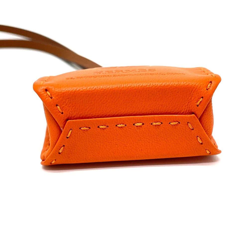 HERMES Shopper Charm Sac Orange Bag Strap Charm Anjou Milo Women's Hu Orange