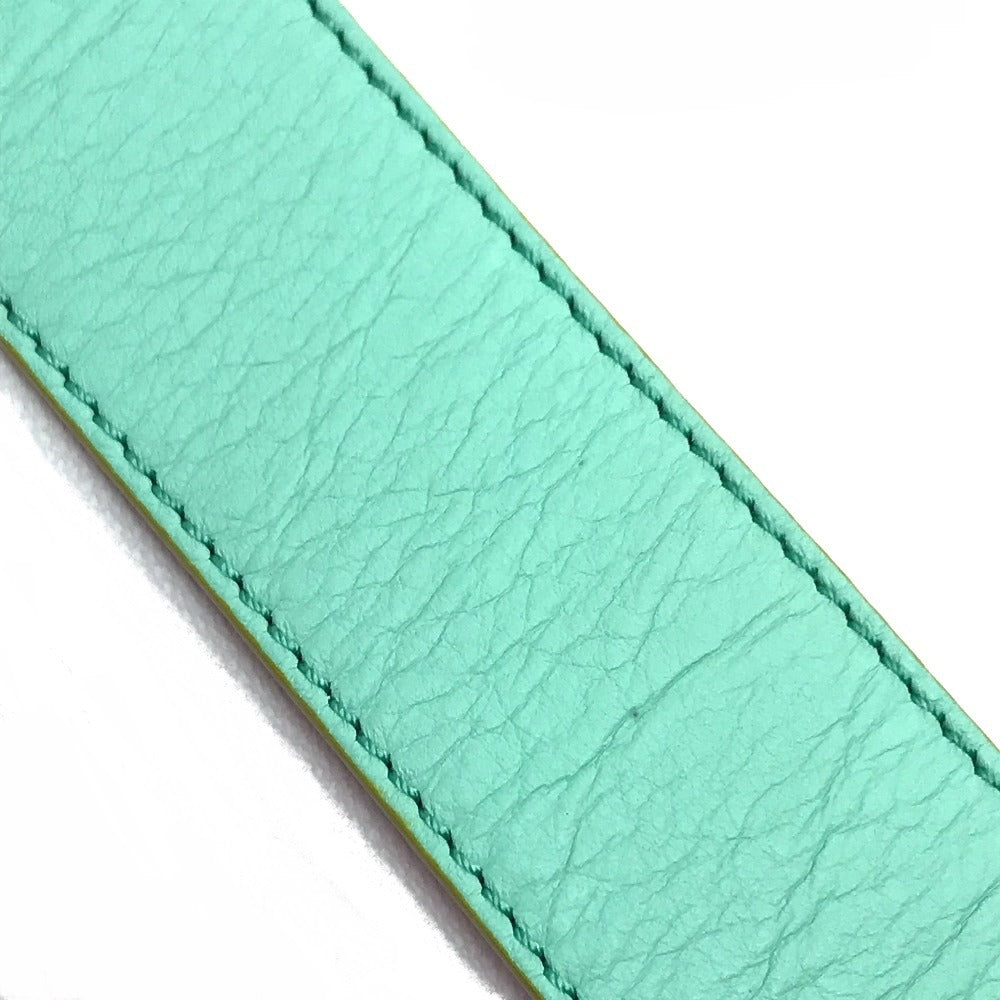 FENDI Two-Tone Strap You Bag Replacement Strap, Leather Shoulder Strap for Women, Light Blue, Orange, and Yellow