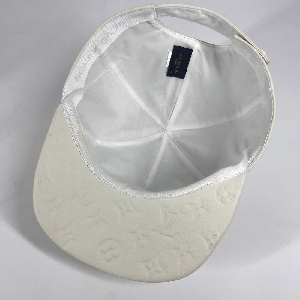 LOUIS VUITTON MP2321 Monogram Empreinte Newsboy Quill 1.0 Cap, 19SS, Monogram Empreinte Leather, Unisex, Ivory/White