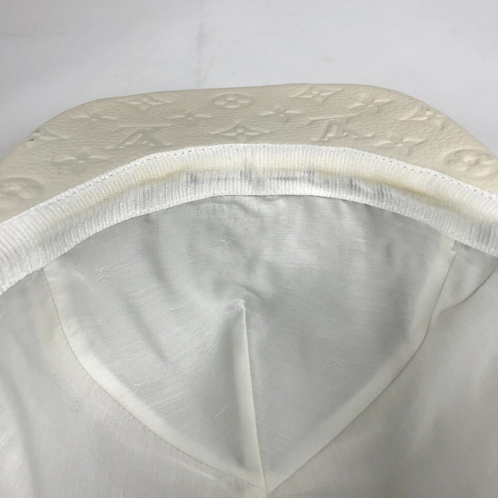 LOUIS VUITTON MP2321 Monogram Empreinte Newsboy Quill 1.0 Cap, 19SS, Monogram Empreinte Leather, Unisex, Ivory/White