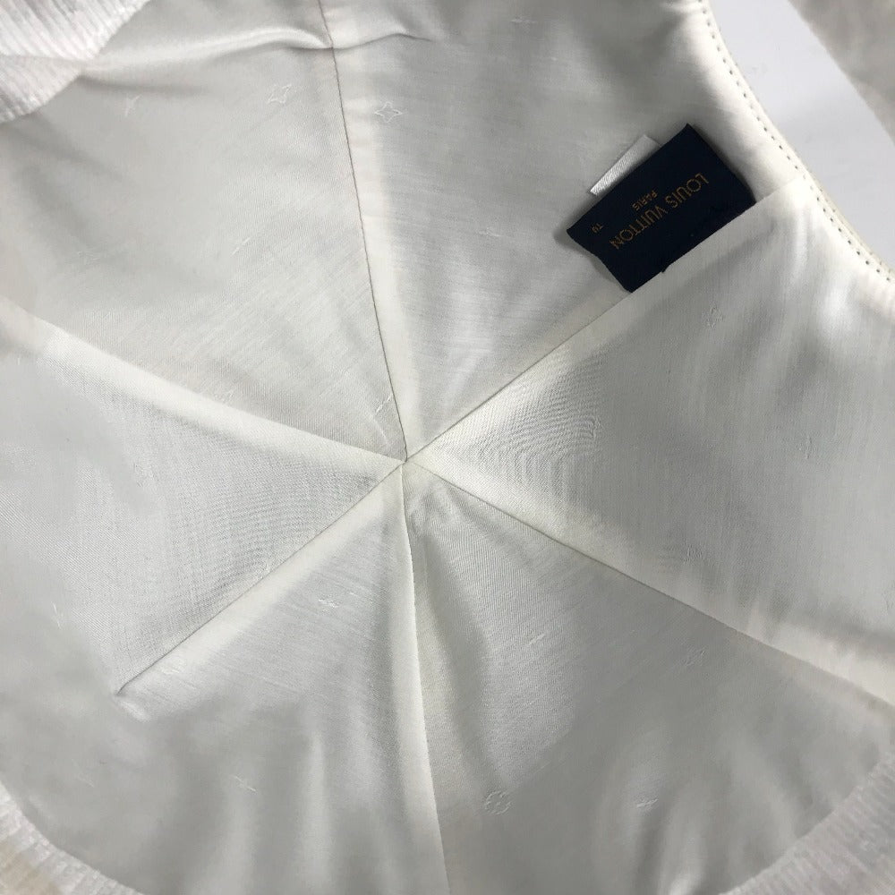 LOUIS VUITTON MP2321 Monogram Empreinte Newsboy Quill 1.0 Cap, 19SS, Monogram Empreinte Leather, Unisex, Ivory/White