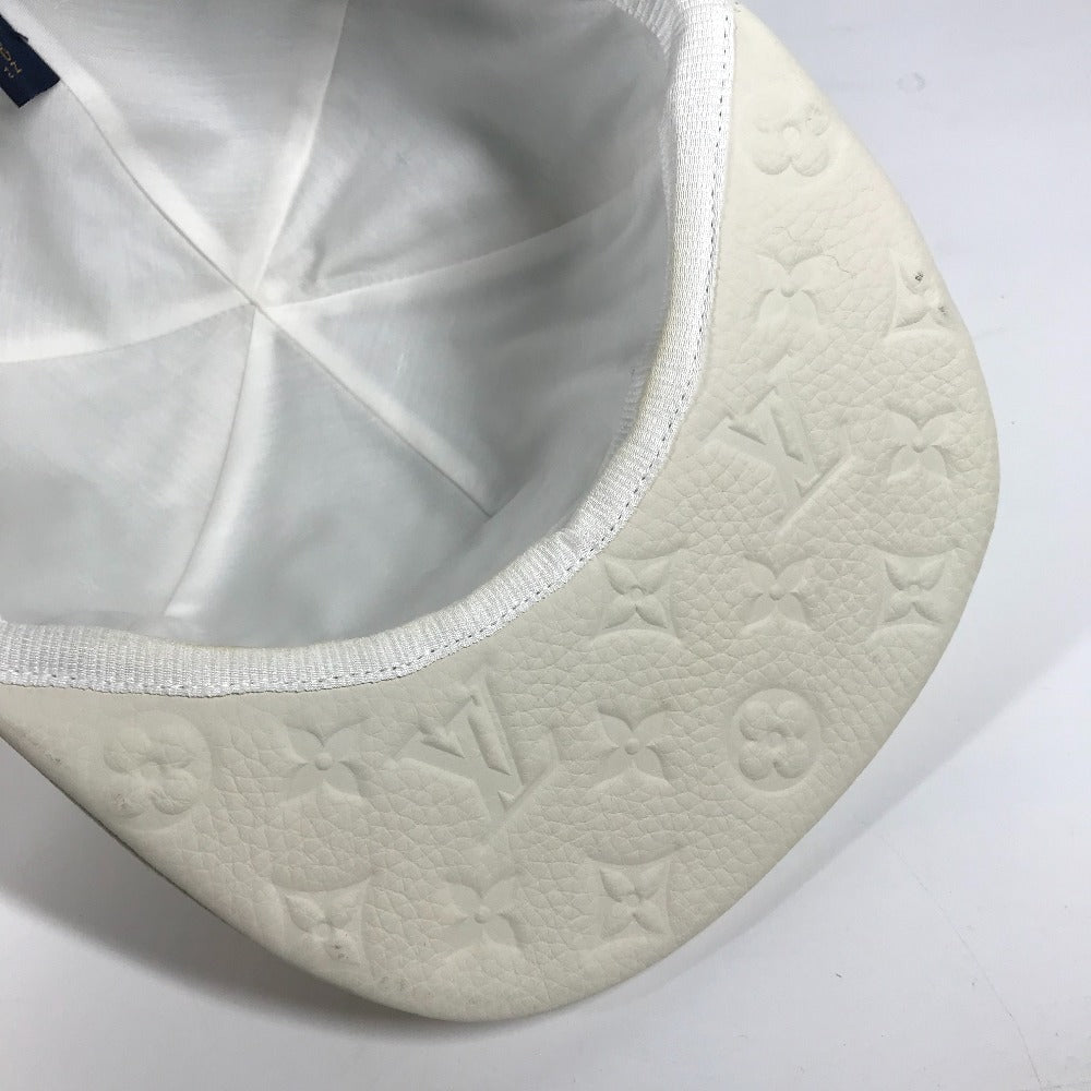 LOUIS VUITTON MP2321 Monogram Empreinte Newsboy Quill 1.0 Cap, 19SS, Monogram Empreinte Leather, Unisex, Ivory/White