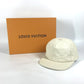 LOUIS VUITTON MP2321 Monogram Empreinte Newsboy Quill 1.0 Cap, 19SS, Monogram Empreinte Leather, Unisex, Ivory/White