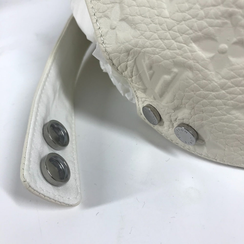 LOUIS VUITTON MP2321 Monogram Empreinte Newsboy Quill 1.0 Cap, 19SS, Monogram Empreinte Leather, Unisex, Ivory/White