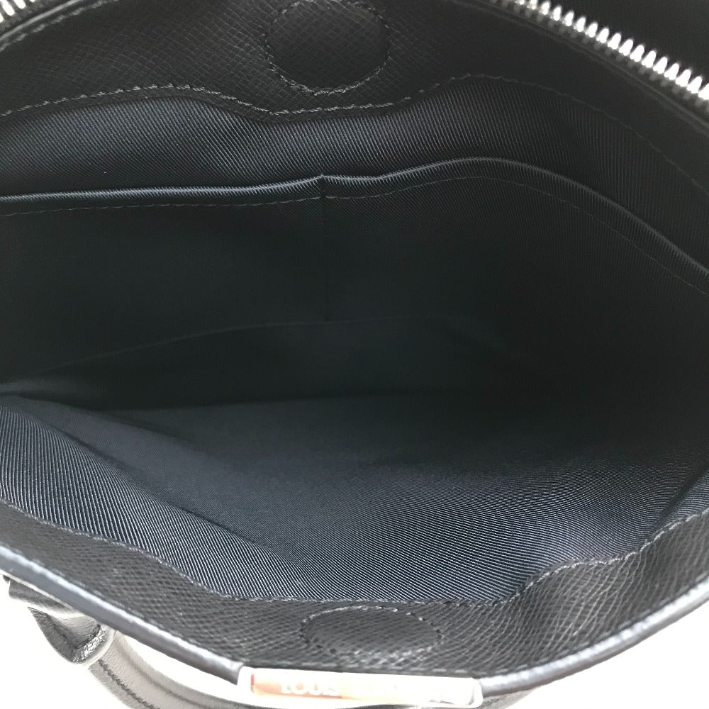 LOUIS VUITTON M33433 Taiga Anton Tote Bag, 2-Way Shoulder/Handbag, Taiga Leather, Men's, Noir, Black with Silver Hardware