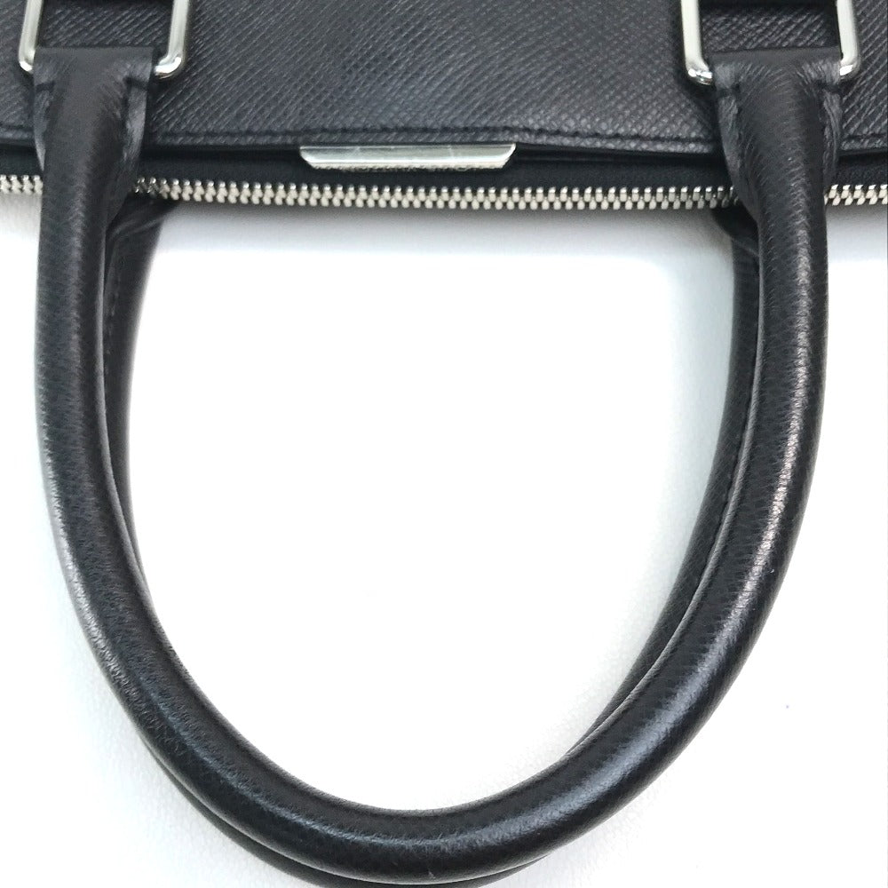LOUIS VUITTON M33433 Taiga Anton Tote Bag, 2-Way Shoulder/Handbag, Taiga Leather, Men's, Noir, Black with Silver Hardware