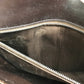 CELINE Vintage Carriage Hardware Shoulder Bag, Leather, Women's, Dark Brown with Gold Hardware