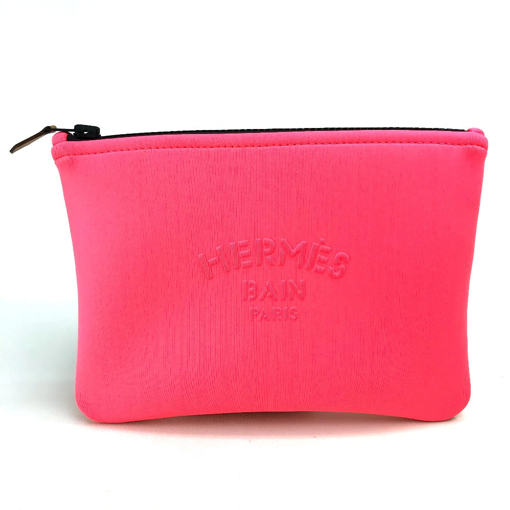 HERMES Truth Neoban PM Pouch, Polyamide, Women's, Bubblegum, Light Pink