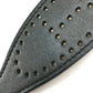 HERMES Evelyn Punched Leather Bracelet, Unisex, Black/Brown