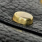 CELINE Vintage Chain Lock Tote Bag/Handbag in Leather, Black with Gold Hardware, Women's