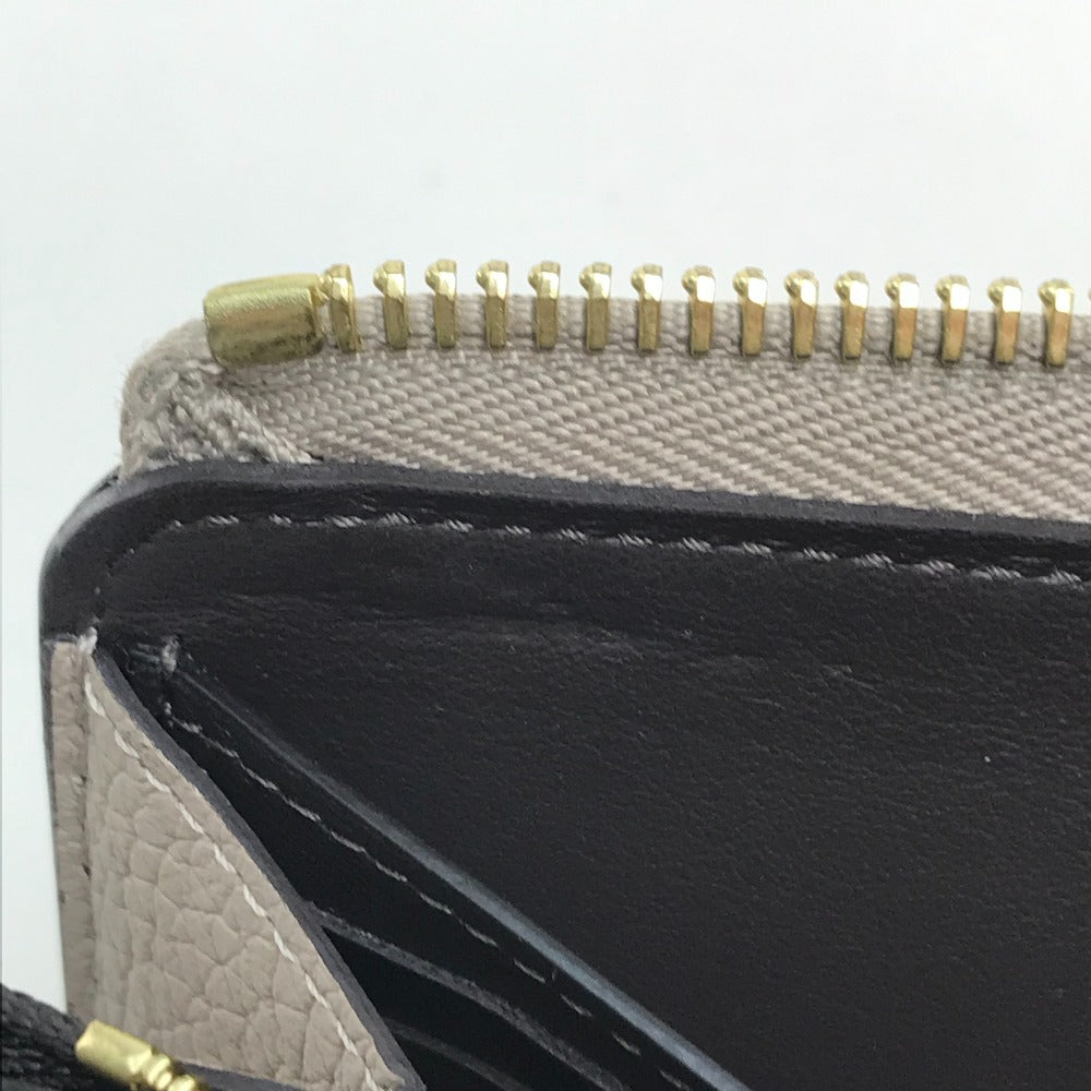 LOUIS VUITTON M63104 Monogram Flower Portefeuille Comet Zippy Wallet Cartera larga Taurillon Leather Ladies Galle Beige x Gold Hardware