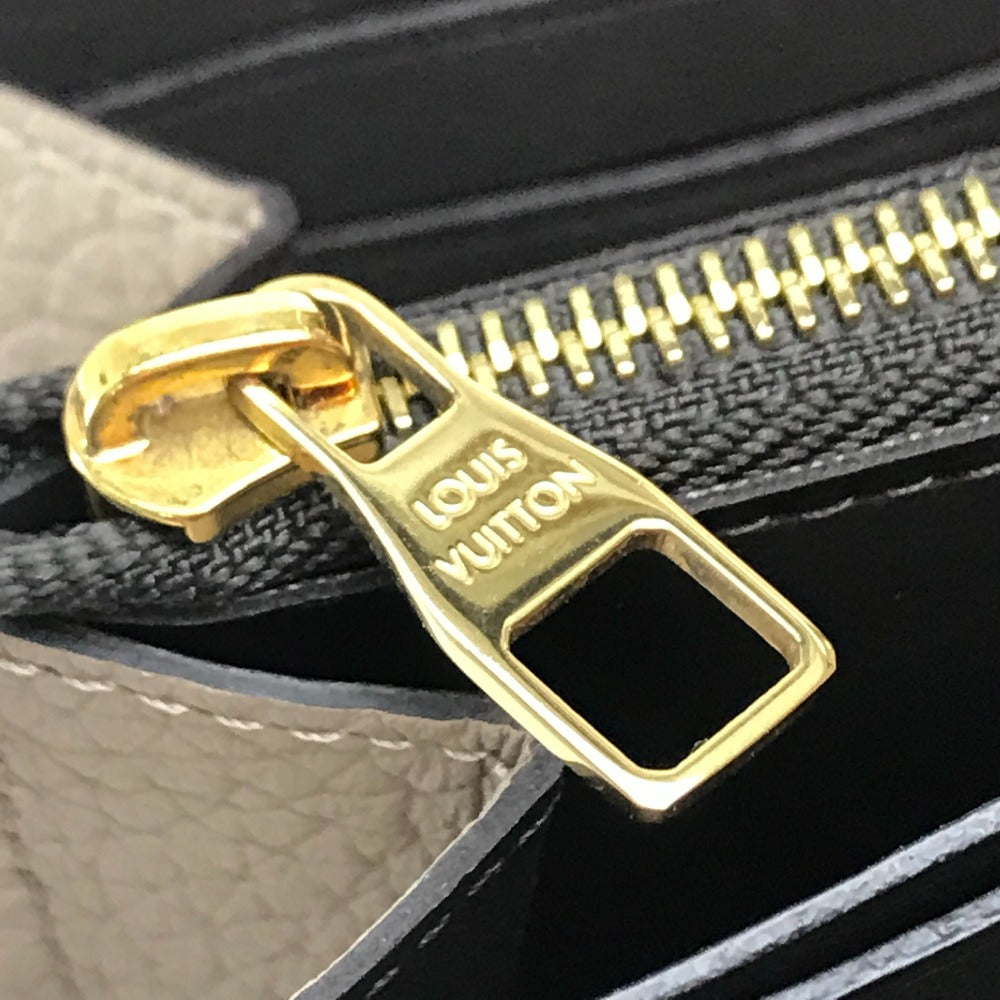 LOUIS VUITTON M63104 Monogram Flower Portefeuille Comet Zippy Wallet Cartera larga Taurillon Leather Ladies Galle Beige x Gold Hardware
