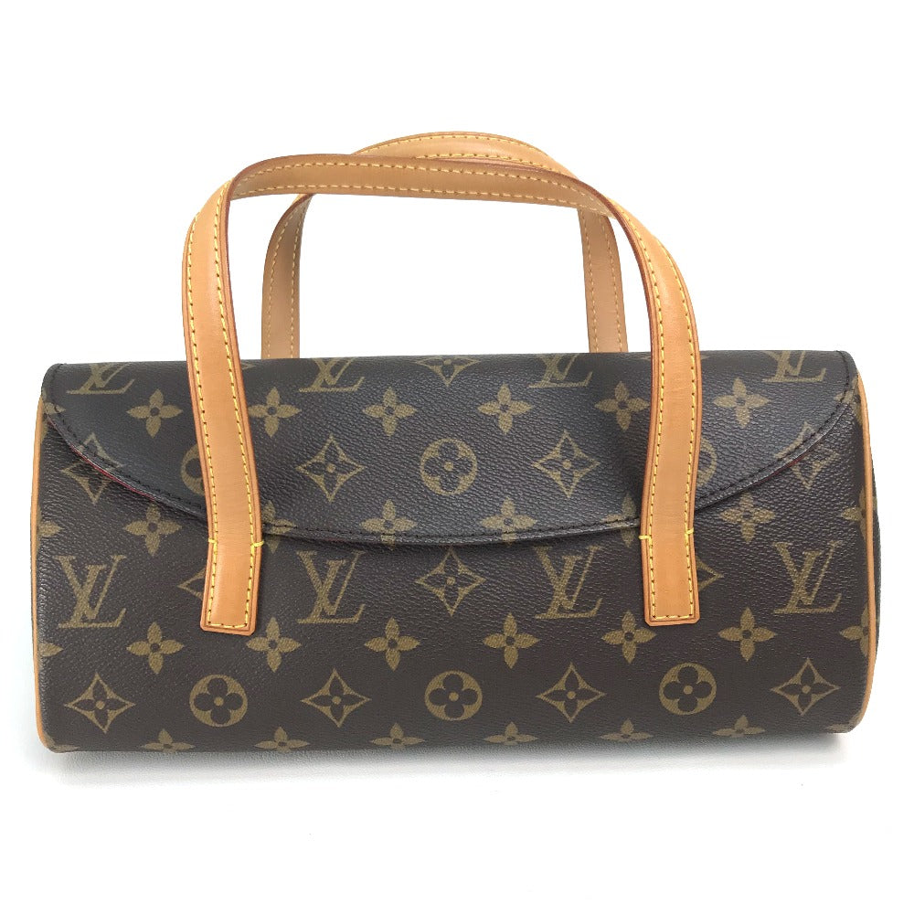 LOUIS VUITTON M51902 Monogram Sonatine Handbag, Monogram Canvas, Women's, Brown/Red