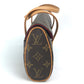 LOUIS VUITTON M51902 Monogram Sonatine Handbag, Monogram Canvas, Women's, Brown/Red
