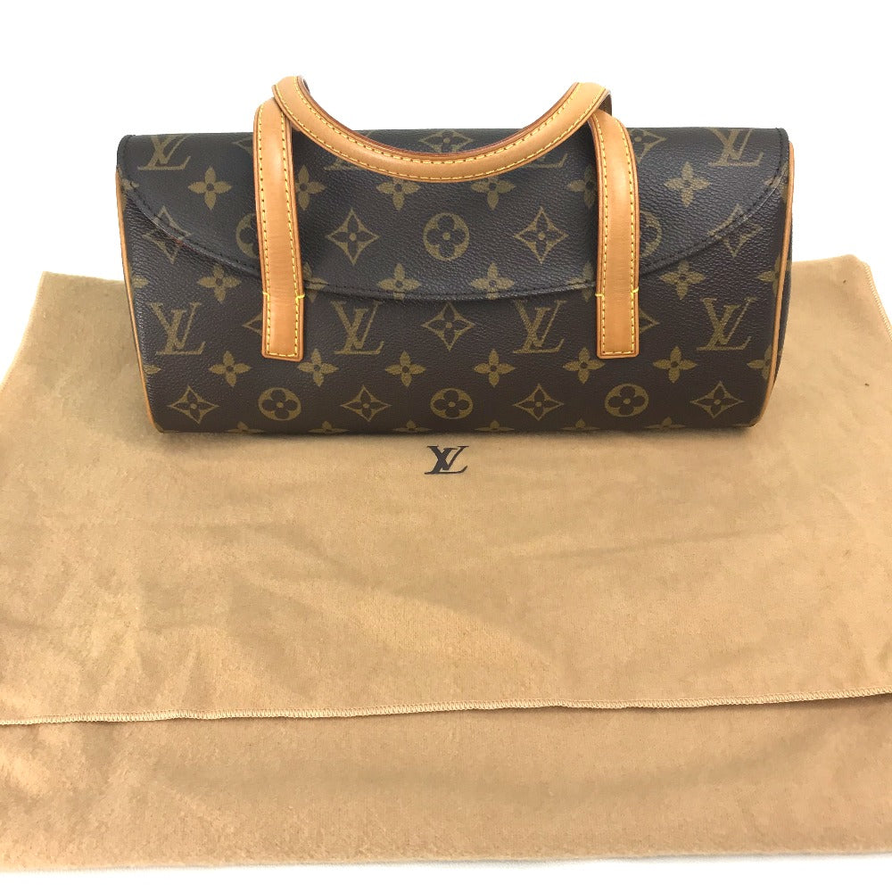 LOUIS VUITTON M51902 Monogram Sonatine Handbag, Monogram Canvas, Women's, Brown/Red