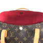LOUIS VUITTON M51902 Monogram Sonatine Handbag, Monogram Canvas, Women's, Brown/Red
