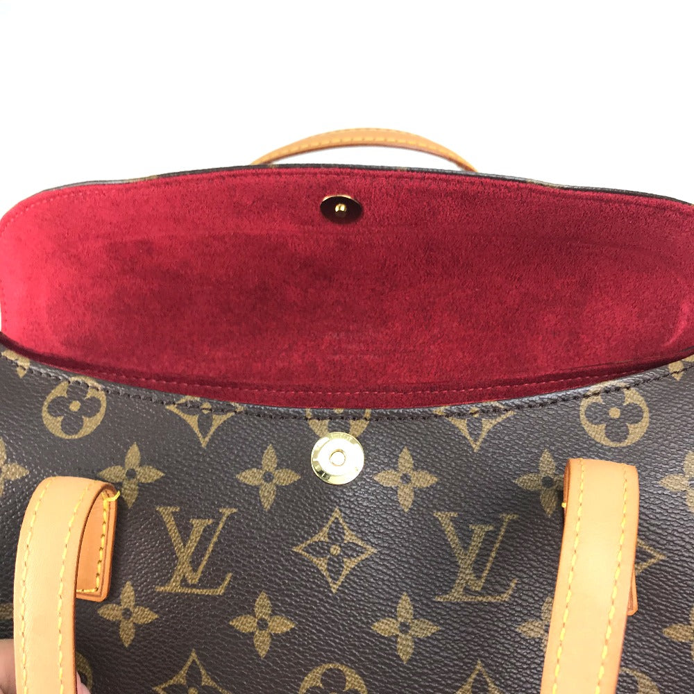 LOUIS VUITTON M51902 Monogram Sonatine Handbag, Monogram Canvas, Women's, Brown/Red
