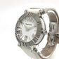 TIFFANY&Co. Z1300.11.11A20A41A White Ceramic Atlas Quartz Date Watch SS Ladies Silver