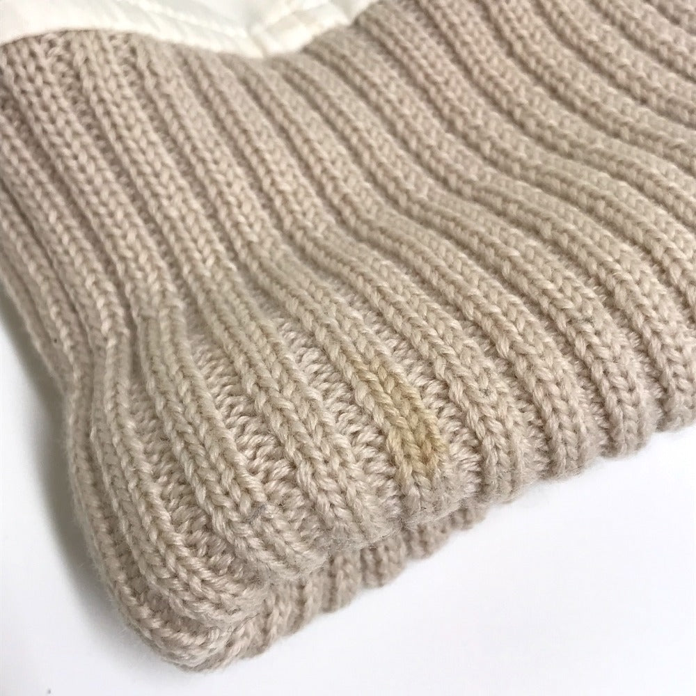 CHANEL CC Coco Mark Sport Line Logo Knit Cap, Polyester, Women's, Ivory/Beige