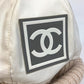 CHANEL CC Coco Mark Sport Line Logo Knit Cap, Polyester, Women's, Ivory/Beige